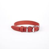 Deri El Yapımı Köpek Boyun Tasması 2X30-35 Cm Kırmızı