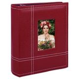 Deri Fotoğraf Albümü 200 Fotoğraf Kapasiteli 10X15 cm Bordo - Standart