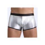 Deri Görünümlü Gümüş Erkek Boxer Tanga CK274607