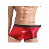 Deri Görünümlü Kırmızı Erkek Boxer Tanga CK274506