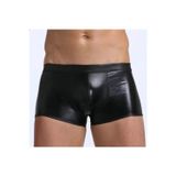 Deri Görünümlü Seksi Siyah Erkek Boxer - Tanga CK274605