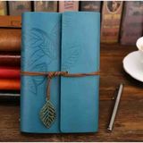 Deri Kapaklı Bağcıklı Defter – Retro Vintage Tarz, Eskitme Sayfalar, Yaprak Desenli, Çizgisiz Spiralli Günlük, Hatıra, Not, Anı Ajanda Defteri Zarif Hediyelik - YEŞİL