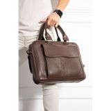 Deri Laptop ve Evrak Çantası, Ayarlanabilir Omuz Askılı, İş ve Ofis Kullanımı için Profesyonel