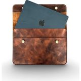 Deri MacBook Kılıfı 13-14 Inç – Gerçek Deri Premium MacBook Çantası, MacBook Air, MacBook Pro - Mess Collection (Taba 13/14 Inç)