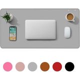 Deri Mouse Pad Laptop Bilgisayar Geniş Masa Matı 80X40 AL3023 (Lacivert) - Altın