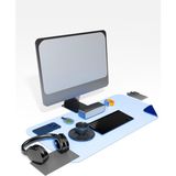 Deri Mousepad Oyuncu 80X40CM Matı Laptop ve Bilgisayar Uyumlu Geniş Gaming Masa Sümeni ve Mouse Pad Ofis Uyumlu - Turkuaz