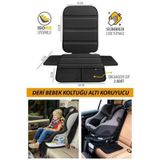 Deri Oto Çocuk Bebek Koltuğu Koruyucu - Isofix Uyumlu - Leke Tutmuz - Silinebilir