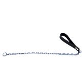 Deri Tutmalı Zincir Köpek Boyun Eğitim Tasması 2 Cm X 88 Cm