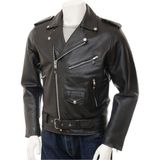 Deri Work Hakiki Deri Siyah Erkek Deri Biker Ceket: Ashcombe - 2XL - 0 - Siyah