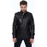 Deri Work Hakiki Deri Siyah Hera Gömlek Cepli Erkek Deri Ceket - 2XL - 0 - Siyah