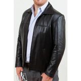 Deri Work Hakiki Deri Siyah Klasik Harrington Erkek Deri Ceket - 0 - Siyah