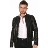 Deri Work Hakiki Deri Siyah Slimfit Erkek Deri Ceket - 0 - Siyah