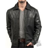 Deri Work Hakiki Deri Siyah Superior Fermuarlı Erkek Deri Ceket - 0 - Siyah - 2XL