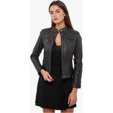 Deri Work Kadın Siyah Hakiki Deri Mont - 000-Siyah - 3XL