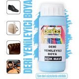 Deribo Açık Mavi Deri Yenileyici Boya 100ML Sünger Hediyeli Koltuk Ayakkabı Çanta İçin