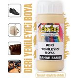 Deribo Deri Eşya, Ayakkabı, Koltuk, Direksiyon, Çanta, Deri Yenileyici Boya. 100ML. Sünger Hediyeli. - Bahar Sarısı