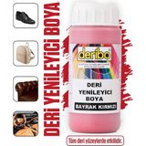 Deribo Deri Eşya, Ayakkabı, Koltuk, Direksiyon, Çanta, Deri Yenileyici Boya. 100ML. Sünger Hediyeli. - Bayrak Kırmızı