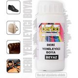Deribo Deri Eşya, Ayakkabı, Koltuk, Direksiyon, Çanta, Deri Yenileyici Boya. 100ML. Sünger Hediyeli. - Beyaz