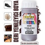 Deribo Deri Eşya, Ayakkabı, Koltuk, Direksiyon, Çanta, Deri Yenileyici Boya. 100ML. Sünger Hediyeli. - Kahve
