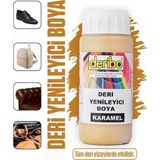 Deribo Deri Eşya, Ayakkabı, Koltuk, Direksiyon, Çanta, Deri Yenileyici Boya. 100ML. Sünger Hediyeli. - Karamel