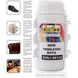 Deribo Deri Eşya, Ayakkabı, Koltuk, Direksiyon, Çanta, Deri Yenileyici Boya. 100ML. Sünger Hediyeli. - Kirli Beyaz