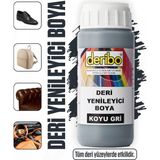 Deribo Deri Eşya, Ayakkabı, Koltuk, Direksiyon, Çanta, Deri Yenileyici Boya. 100ML. Sünger Hediyeli. - Koyu Gri