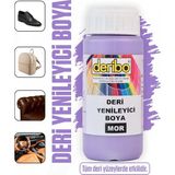 Deribo Deri Eşya, Ayakkabı, Koltuk, Direksiyon, Çanta, Deri Yenileyici Boya. 100ML. Sünger Hediyeli. - Mor