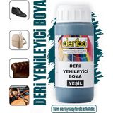 Deribo Deri Eşya, Ayakkabı, Koltuk, Direksiyon, Çanta, Deri Yenileyici Boya. 100ML. Sünger Hediyeli. - Yeşil