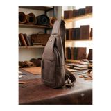 Deribond Hakiki Deri Erkek Çapraz Göğüs Çantası - Çok Bölmeli Body Bag Sling Bag