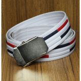 Deribond Spor Erkek Kemer - 105 cm - Beyaz - Gümüş