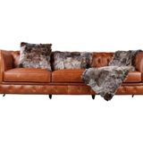 Dericibey Kahverengi & Gri Toskana Koltuk Şal Takımı Şal 50 x 180 Cm, Yastık 50 x 50 Cm, Bel Yastığı 35 x 60 Cm - Krem - Kahverengi