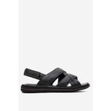 Dericlub 1241 Siyah Erkek Çapraz Bantlı Sandalet