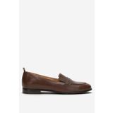 DERİCLUB BR 04037 Gerçek Deri Kadın Loafer TABA