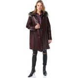 Dericlub Donna Model Kadın Deri Kaban - Bordo - XS