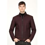 Dericlub E-1203 Bordo Gerçek Deri Erkek Kaban