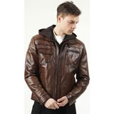 Dericlub E-937/K Taba Deri Erkek Mont 3XL Günlük Kullanım İçin Şık Tasarım