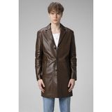 Dericlub E2031 Hakiki Deri Erkek Trençkot - 3XL - Camel