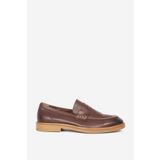 DERİCLUB Erkek Gerçek Deri Klasik Loafer FR 242025 KAHVERENGİ