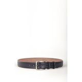 Dericlub Hakiki Deri 3.5cm Çift Dikişli Erkek Klasik Kemer 511 - 110 cm - Lacivert
