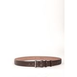 Dericlub Hakiki Deri 3.5cm Çift Dikişli Erkek Klasik Kemer 511 - 135 cm - Kahverengi