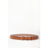 DERİCLUB Hakiki Deri 3.5cm Desenli Erkek Klasik Kemer 512 TABA