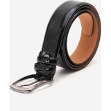 Dericlub Hakiki Deri 3.5cm Erkek Rugan Klasik Kemer 519 SİYAH