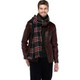 Dericlub Hector Erkek Hakiki Deri Spor Ceket Bordo - 7XL - Regular Fit