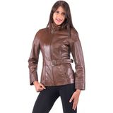 Dericlub K-827 Deri Kadın Kaban - Kahverengi - XL