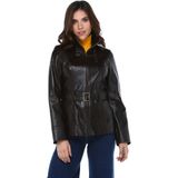 Dericlub K-827 Hakiki Kuzu Derisi Kadın Mont - 2XL - Kahverengi