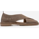 Dericlub Kadın Çapraz Bantlı Casual Sandalet Gerçek Deri Rc 40218 Süet Bej - Bej - Süet
