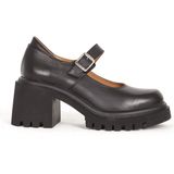 Dericlub Rc 27740 Deri Kadın Platform Topuklu Ayakkabı - Siyah