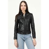 Dericlub Yb-2028 Hakiki Kuzu Derisi Kadın Mont - 3XL - Siyah