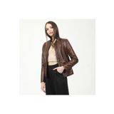 Dericlub YB-2156 Gerçek Deri Camel Antik Kadın Mont