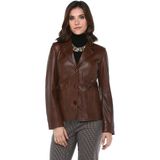Dericlub YB-358 Hakiki Kuzu Derisi Camel Kadın Ceket